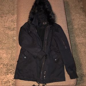 Express Jackets & Coats - Express parka with fur hood size S Express Jackets & Coats - Express parka with fur hood size S